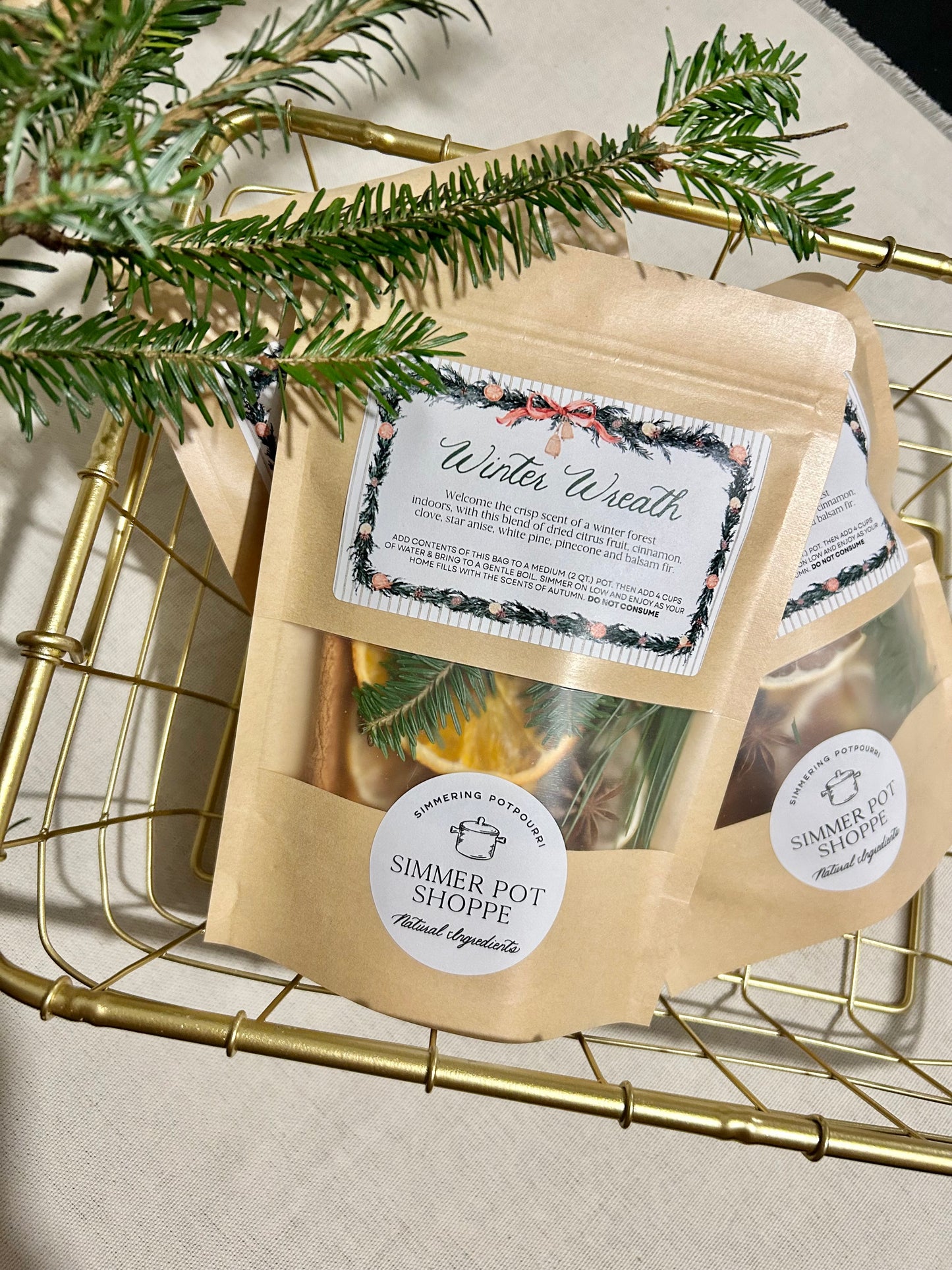 Winter Wreath  - Simmer Pot Bag