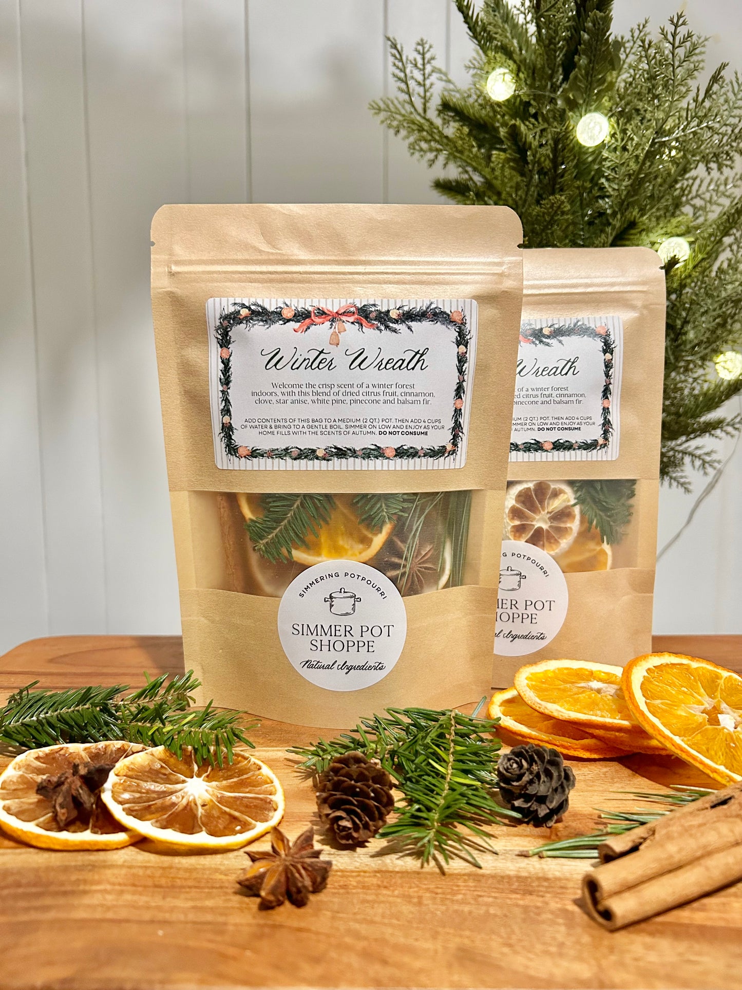 Winter Wreath  - Simmer Pot Bag