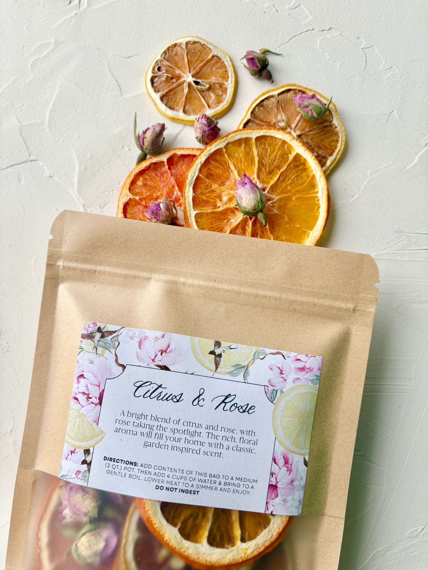 Citrus and Rose, Natural Home Scent Simmer Pot