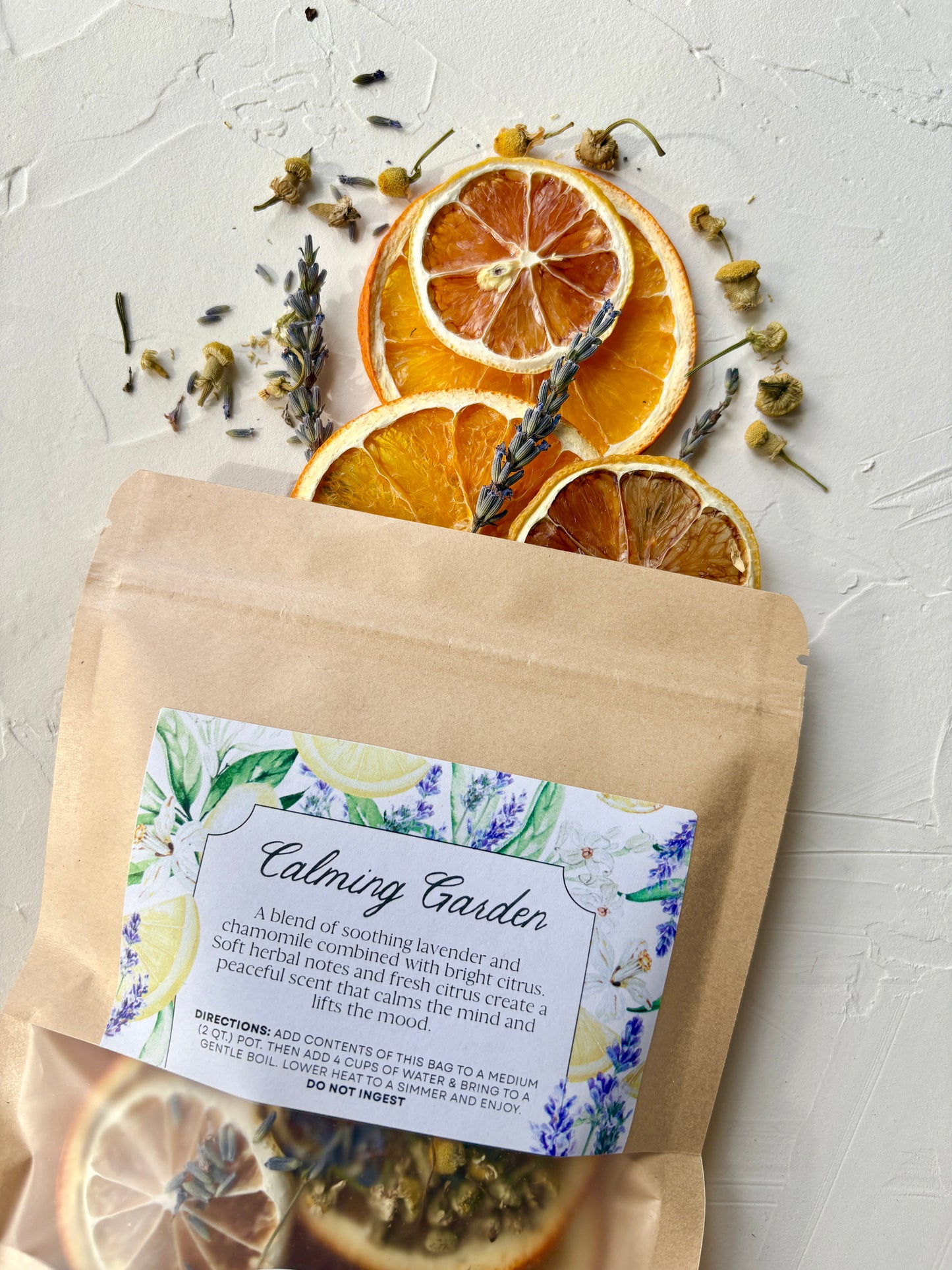 Calming Garden, Citrus and Lavender Simmer Pot