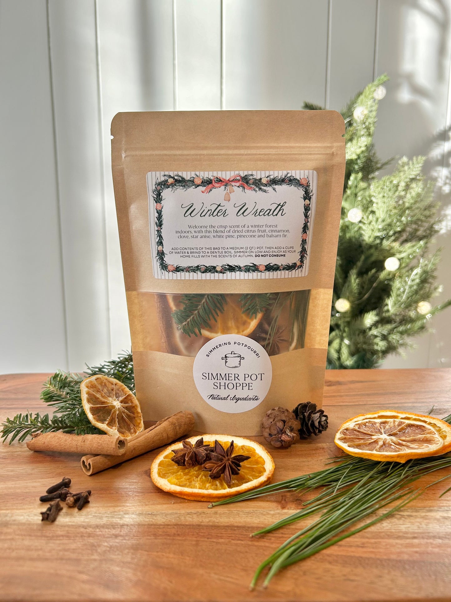 Winter Wreath  - Simmer Pot Bag